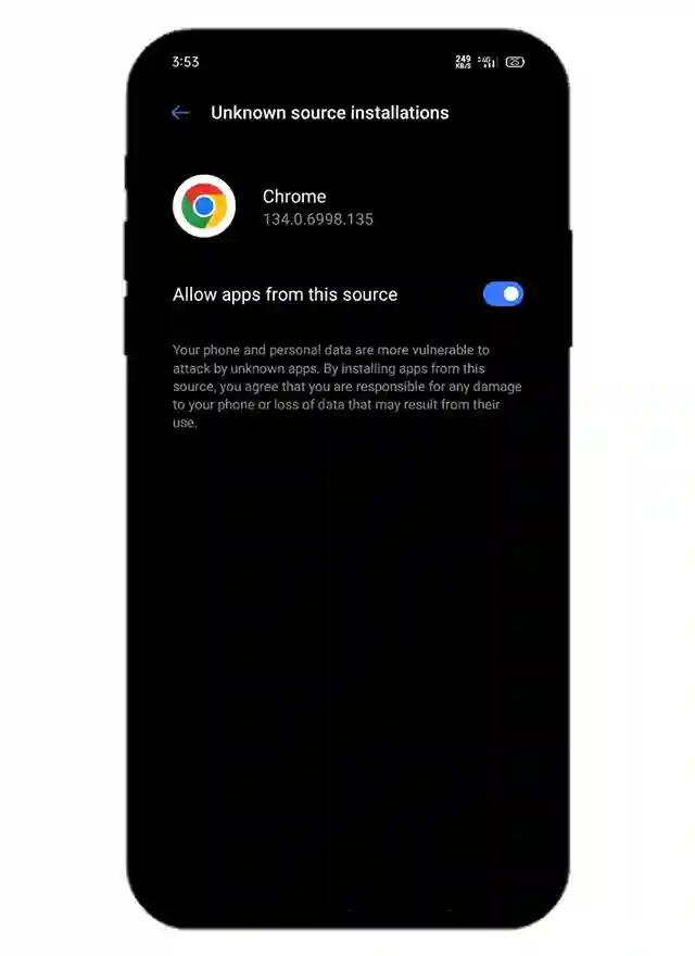 allow unknown source